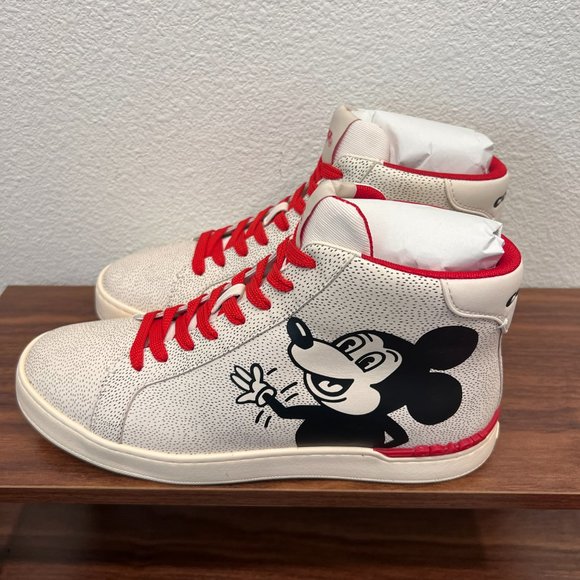 coach Disney Mickey Mouse X Keith Haring Clip High Top Sneaker c7054 - Picture 3 of 7